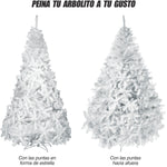 Arbol Navidad 2.10m Artificial Blanco Pino Frondoso Jardimex