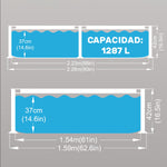 Alberca Estructural Rectangular 1290 L 228 X 159 X 42 Cm