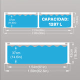 Alberca Estructural Rectangular 1290 L 228 X 159 X 42 Cm