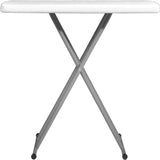 Mesa Plegable De Servicio Exterior Resistente 76.5cm Color Blanco