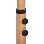 Sombrilla Tipo Madera Jardin Exterior 2.9m Playa Terraza Color Negro