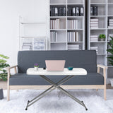Mesa Plegable De Servicio Exterior Resistente 76.5cm Color Blanco