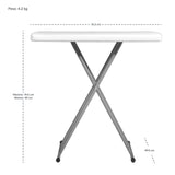 Mesa Plegable De Servicio Exterior Resistente 76.5cm Color Blanco