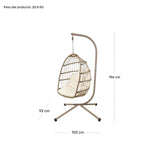 Columpio Exterior Hamaca Silla Colgante Terraza Jardin Color Beige