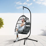 Columpio Exterior Hamaca Silla Colgante Terraza Jardin Color Negro