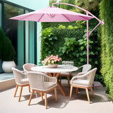 Sombrilla Moderna 2.9 M Jardin Exterior Playa Terraza	Color Rosa