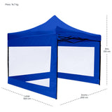 Carpa Toldo 3x3 Plegable Paredes Transparente Tejido 600d