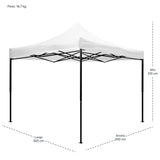 Carpa Toldo 3x3 Plegable Con Lona Impermeable 600d + Bolsa