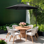 Sombrilla Moderna 2.9 M Jardin Exterior Playa Terraza	Negro