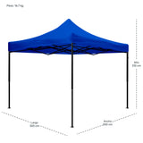 Carpa Toldo 3x3 Plegable Con Maletin Bolsa de Transporte Impermeable 600d