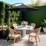 Sombrilla Moderna 2.9 M Jardin Exterior Playa Terraza	Negro