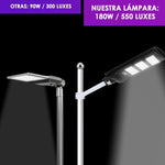 Lampara Solar Led 180w Luminaria Suburbana Alumbrado Publico