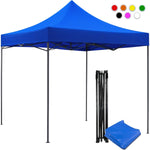 Carpa Toldo 3x3 Reforzado Azul Plegable Impermeable Jardin AZUL