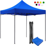Carpa Toldo 3x3 Reforzado Azul Plegable Impermeable Jardin AZUL
