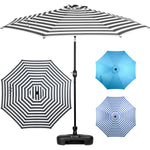 Sombrilla Jardin Exterior Playa 2.70m 45° Inclinacion Color Negro Rayado