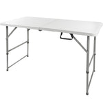 Mesa Plegable 122 Cm Altura Ajustable Tipo Portafolio Color Blanco