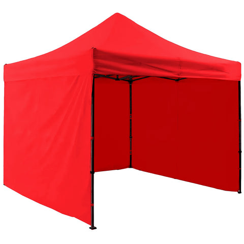 Carpa Toldo 3x3 Mts Plegable Lona Impermeable Con Paredes Rojo
