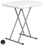 Mesa Plegable De Servicio Exterior Resistente 76.5cm Color Blanco
