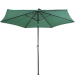 Sombrilla Playa Jardin Angulo 2.7m Sol Inclinacion Manivela Sombrilla Exterior Verde