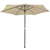 Sombrilla Jardin Playa 2.7 Metros Kit 4 Piezas Con Angulo