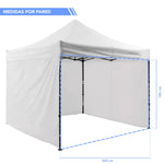 Carpa Toldo 3x3 Mts Plegable Lona Impermeable Con Paredes Blanca