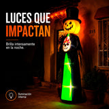 Inflable Halloween Hombre Calabaza Fantasma Gigante 3.6m Led Negro