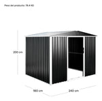 Bodega Cobertizo Exterior Contenedor Metalico 240x180x200cm