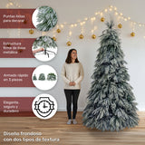 Arbol Navidad Nevado Frondoso 2.30m Pino Abeto Normandía