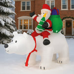 Inflable Navidad 1.90m Oso Polar Con Movimiento Luces Led