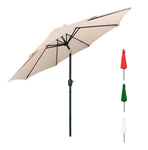 Sombrilla Playa Jardin Angulo 2.7m Sol Inclinacion Manivela Sombrilla Exterior Beige