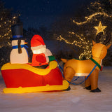 Inflable Navidad 2.20m Trineo Santa Muñeco Nieve Reno Led