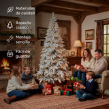 Arbol Navidad Luces Led Super Nevado 1.9m Pino Navideño