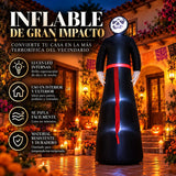 Inflable Halloween Esqueleto Calavera Stand 2.43 M Jardimex 4 Luces Led Para Jardin