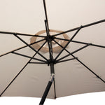 Sombrilla Playa Jardin Angulo 2.7m Sol Inclinacion Manivela Sombrilla Exterior Beige