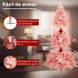 Arbol Navidad Rosa Pino Navideño 2.10m Frondoso 1256 Ramas