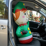 Inflable Navidad Duende Gnomo Carro Automovil Interior 92cm