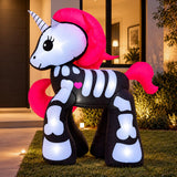 Inflable Halloween Unicornio Sweet 1.6 M Led Jardin Exterior Rosa Chicle