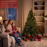 Arbol Navidad 2.3m Grande Frondoso Piñas Escoces Doble Rama