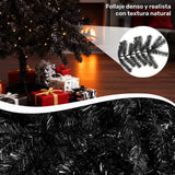 Arbol Navidad Negro Pino Navideño 2.10m Frondoso 1256 Ramas