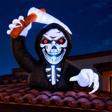 Inflable Halloween Esqueleto Calavera Emergente 1.22 M Jardimex 2 Luces Led Para Jardin