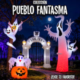 Arco Inflable De Halloween Jardimex Cementerio Embrujado 2.43 M Con 7 Luces Led Para Jardin