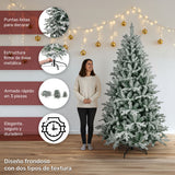 Arbol Navidad Nevado 2.20m Pino Navideño Escarchado