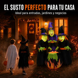 Inflable Halloween Brujas Caldero 1.82 M Jardimex 3 Luces Led Jardin Patio