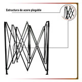 Carpa Toldo 3x3 Reforzado Plegable Impermeable Jardin Carpa Naranja