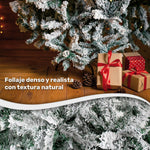 Arbol Navidad Nevado 1.6m Pino Navideño Artificial 400 Ramas