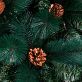 Arbol Navidad Verde Escoces Doble Rama Frondoso Piñas 1.6m