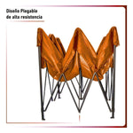 Carpa Toldo 3x3 Reforzado Plegable Impermeable Jardin Carpa Naranja