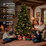 Arbol Navidad Luces Led 2.20m Pino Navideño Frondoso Grande