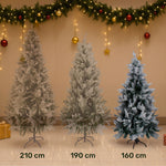 Arbol Navidad Nevado Premium 1.6m Pino Navideño Copos Nieve