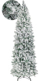 Arbol Navidad Lapiz 2.20 Metros Pino Nevado Escarcha Nieve